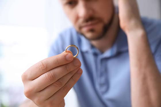 Man holding ring