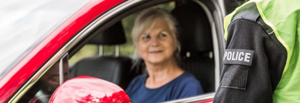 Woman Declining The Preliminary Breathalyzer Test